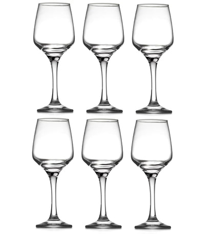 smart "serve" Crystal Red Wine Glasses – Set of 6 | 435ml Lead-Free Clear Glass | Elegant Gift Set for Home, Weddings, Parties & Special Occasions | Reusable, Lightweight & Dishwasher Safe