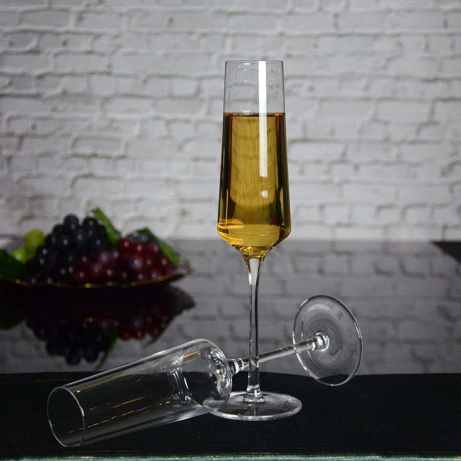 Sparkle Champagne Flute filled with bubbly wine.