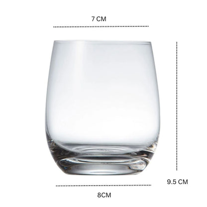 smart "serve" Oval Whiskey Glasses Set of 6 – 350ml Crystal Clear Tumblers for Whisky, Bourbon, Scotch, Cocktails & Drinks | Thick Durable Bar Glass Set for Home, Bar & Gifting