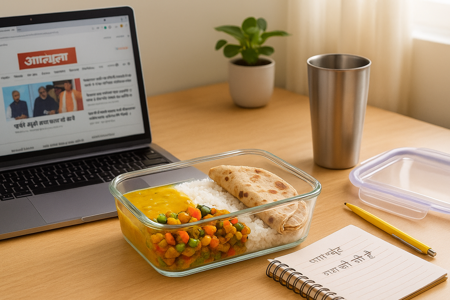 Smartserve Borosilicate Glass Lunch Box 640ml Set of 1, Borosilicate Glass, Microwave & Dishwasher Safe, Leak Proof, Airtight Lunch Boxes, Tiffin for Office/School/College, Blue, Transparent