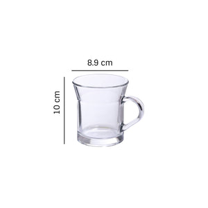 Uniglass Imported Miami Glass Coffee/Tea Mugs Sets, 300ml