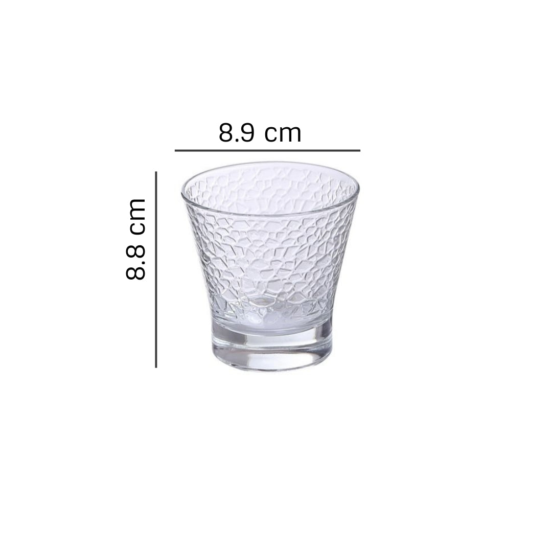 Uniglass Rome Whiskey Glass Set, 240 ML
