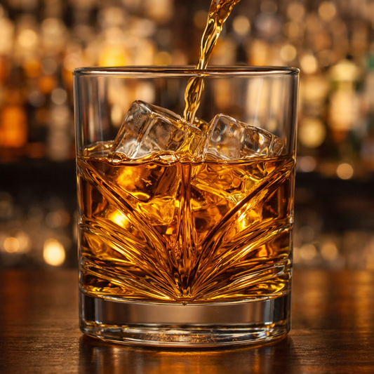 smart "serve" Crysalis Premium Whiskey Glass Set of 6, Clear, 285 ML | Bulgarian Imported, Crystal Design Lead Free Barware for Scotch, Bourbon, Liquor, Elegant Barware for Home, Parties & Gifts