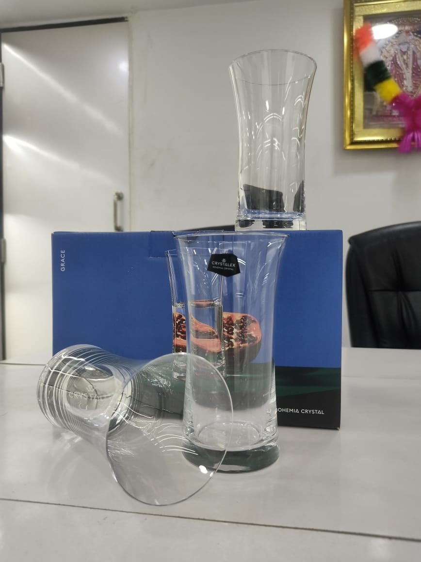 Bohemia Crystal Crystalex Grace Highball Glass, Lead-Free Czech Crystal, Clear, 340 ml, Premium Barware for Water, Juice, Cocktails & Beer, Ultra-Thin Laser-Cut Rim