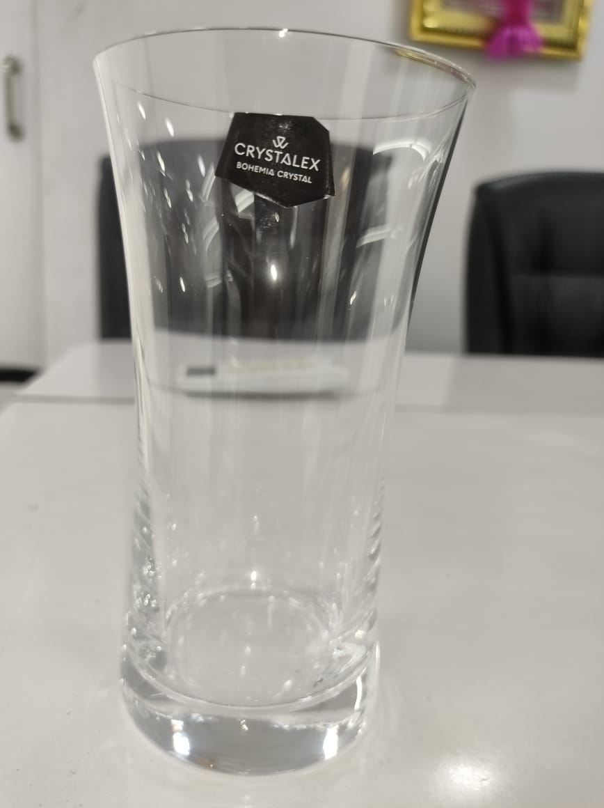 Bohemia Crystal Crystalex Grace Highball Glass, Lead-Free Czech Crystal, Clear, 340 ml, Premium Barware for Water, Juice, Cocktails & Beer, Ultra-Thin Laser-Cut Rim