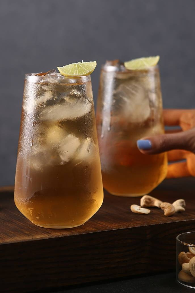 Bohemia Crystal Sandra Tall Cocktail Glasses 440 ml – Set of 6 | Lead-Free Czech Crystal Tumblers | Elegant Glassware for Cocktails, Whiskey, Bourbon, Scotch & Mixed Drinks | Dishwasher Safe