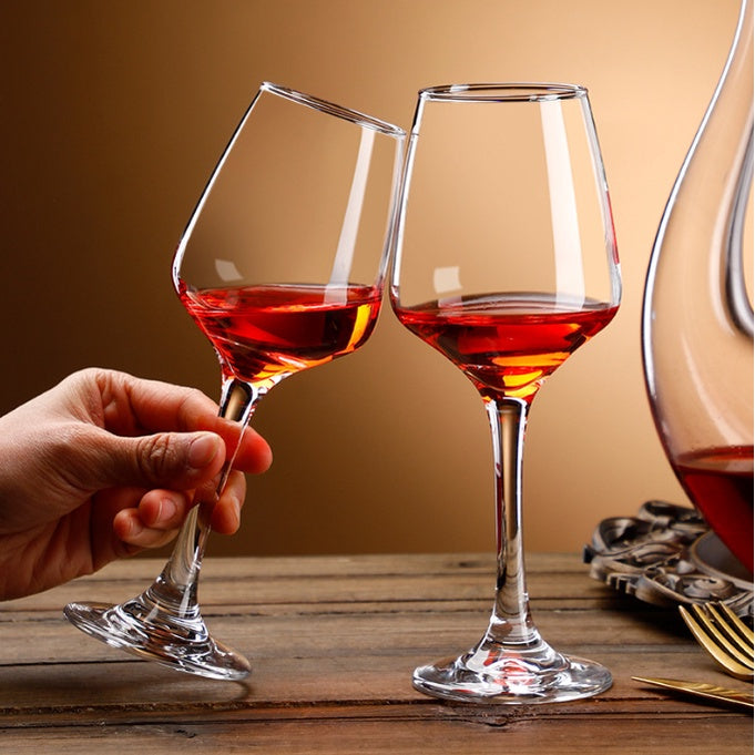 smart "serve" Crystal Red Wine Glasses – Set of 6 | 435ml Lead-Free Clear Glass | Elegant Gift Set for Home, Weddings, Parties & Special Occasions | Reusable, Lightweight & Dishwasher Safe