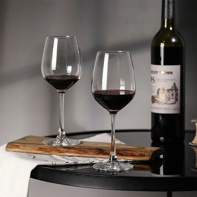 Smartserve Red/White Crystal Wine Glass Set of 6, 350ml, Gift Set