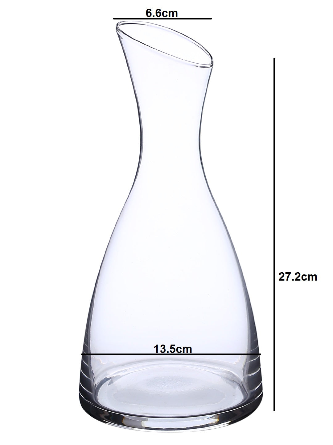 Dimensions of Bohemia Crystal Baroque Beverage Decanter - Exquisite glass vessel perfect for wine, cocktails, and beverages, made with premium Czech glass.