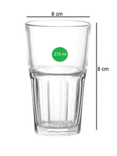 Load image into Gallery viewer, Smartserve Highball Water/Juice/Cocktail/Mocktail Glass Set, 270ml, Set of 6, Gift Box