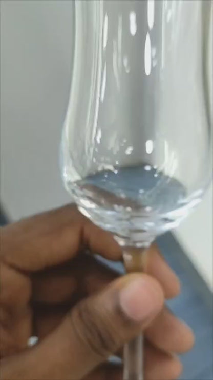 SmartServe 100ml Stemmed Sherry Glasses Set of 6 | Lead-Free Snifter Glasses for Whiskey, Scotch, Grappa, Cognac, Liqueurs, Dessert Wines & Spirits | Premium Antique Style Gift