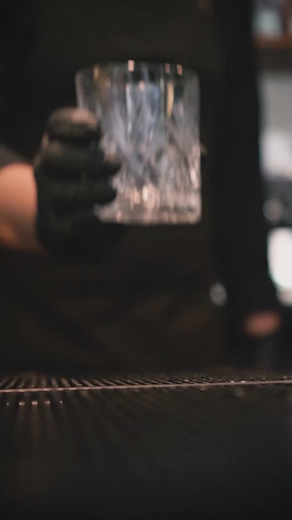 smart "serve" Diamond Cut Whiskey Glasses 340ml, Set of 6, Perfect Bar Glasses for Drinking Whisky, Bourbon, Scotch, Cocktails, Cognac- Old Fashioned Cocktail Tumblers, Classic Cut Design.