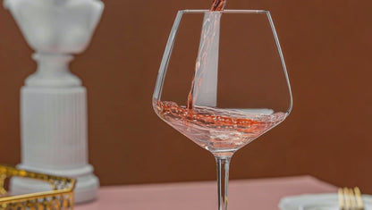 smart "serve" Premium Crystal Wine Goblet Set of 6, 440ml | Lead-Free Clear Crystal, Elegant & Reusable | Red Wine Glasses for Parties, Weddings, Anniversaries, Bar & Home | Gift Box, Imported