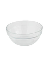 Load image into Gallery viewer, Uniglass Stackable Salad/Curry/Dessert/Serving Glass Bowls Set (Transparent, 370ml) - Set of 6