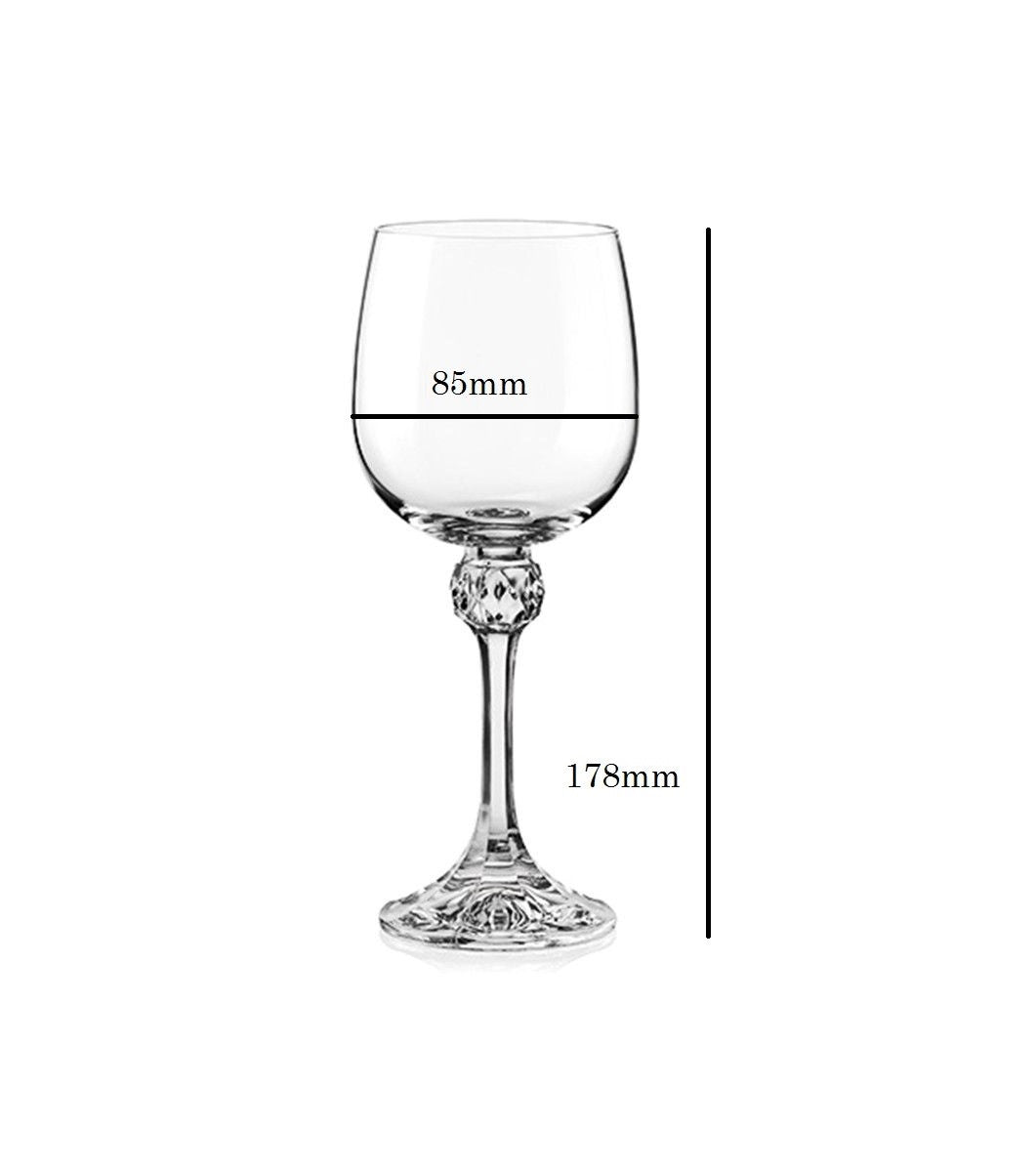 Dimensions of Refined wine glass ideal for casual and formal settings