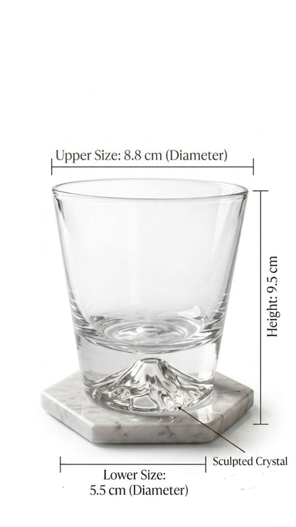 Smart Serve Mountain Fuji Whiskey Glass 300 ML set of 6