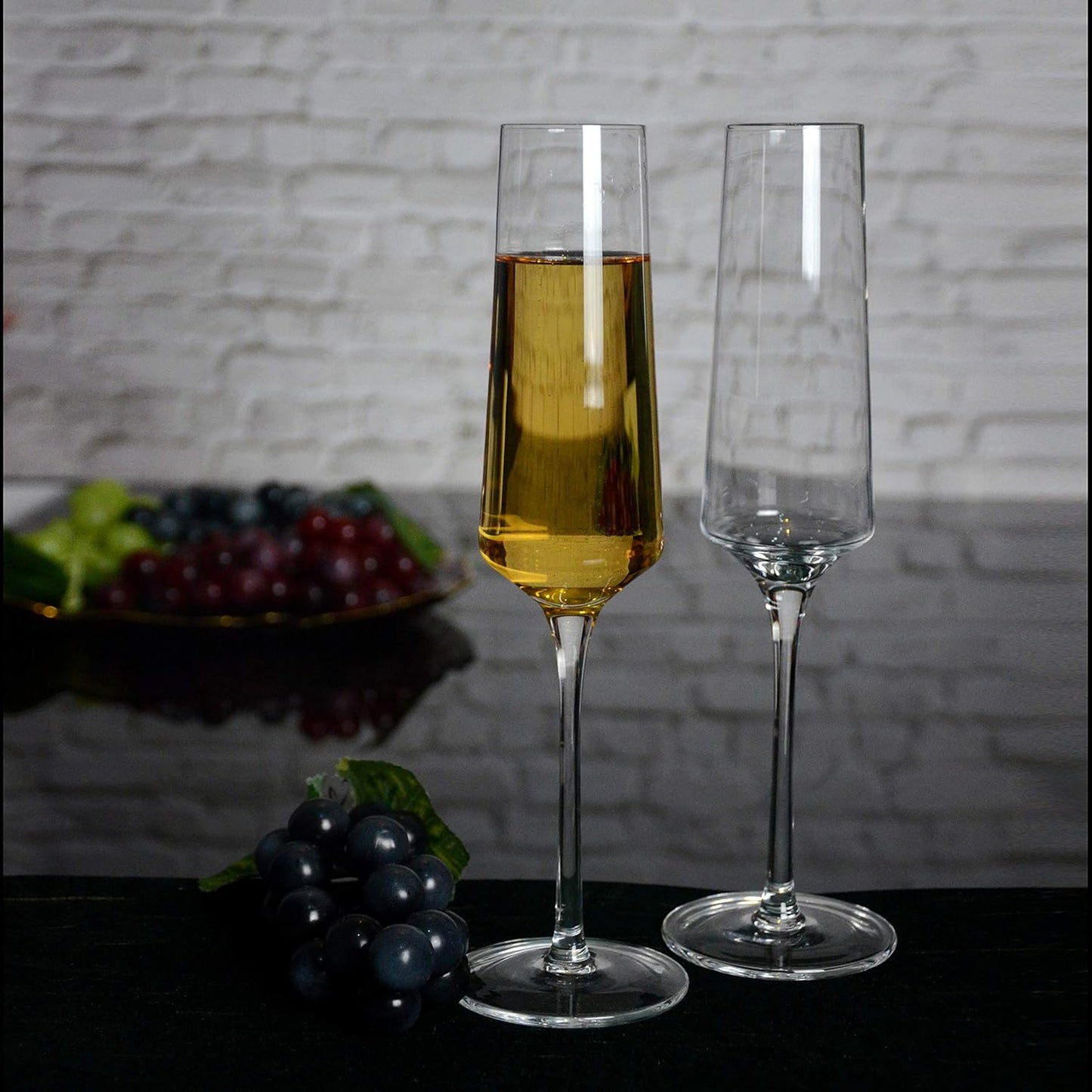 Pair of Sparkle Flutes on a festive table.