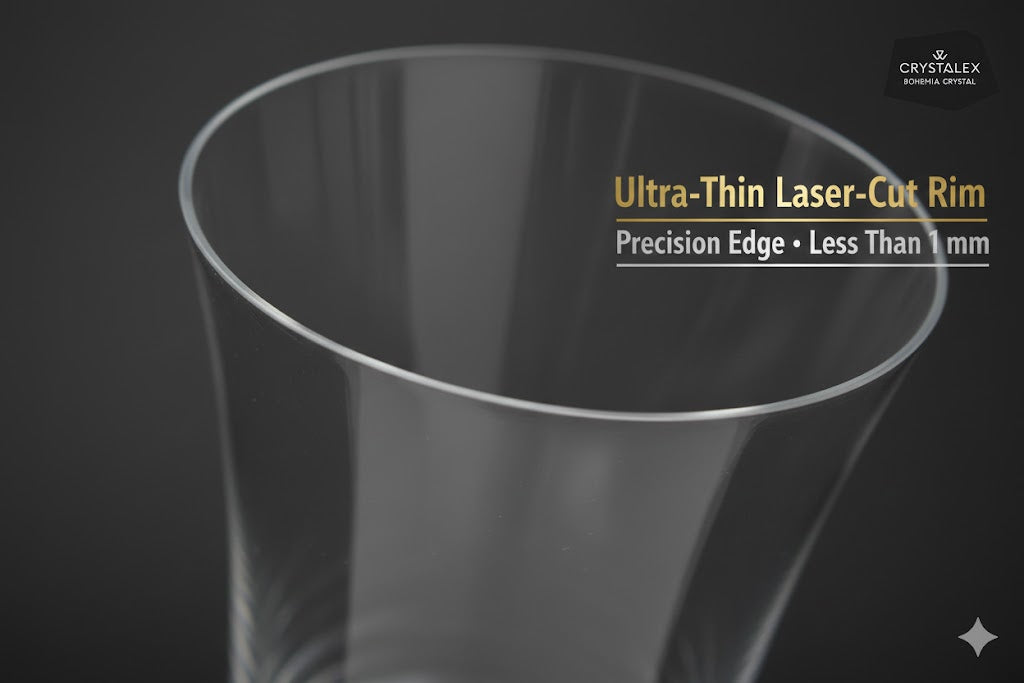 Bohemia Crystal Crystalex Grace Highball Glass, Lead-Free Czech Crystal, Clear, 340 ml, Premium Barware for Water, Juice, Cocktails & Beer, Ultra-Thin Laser-Cut Rim