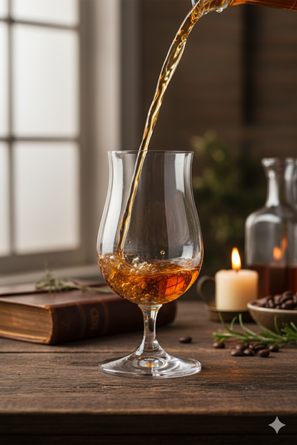 Bohemia Crystal Whiskey Taster Lead Free 190 ml Set of 6 Made in Czech Republic | Classic Tasting Glass and Nosing Copitas | Crystal Snifters Gift Sniffers for Sipping Neat Liquor | Elegant Desing