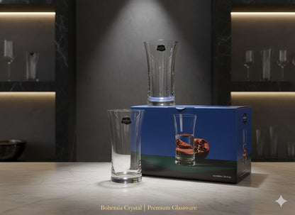 Bohemia Crystal Crystalex Grace Highball Glass, Lead-Free Czech Crystal, Clear, 340 ml, Premium Barware for Water, Juice, Cocktails & Beer, Ultra-Thin Laser-Cut Rim