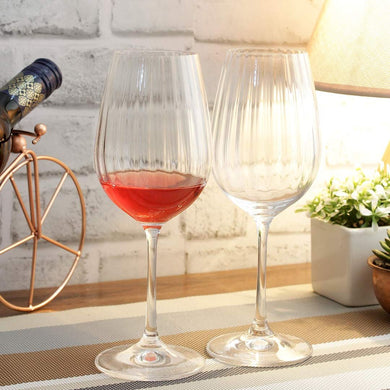 bohemia-crystal Viola Waterfall Red Wine Glass Set (350ml, Transparent) Set of 6