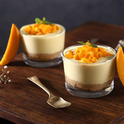 Smartserve Grande Glass Dessert/Pudding Bowls/Ice Cream Cups Set, 200ml, Set of 2, Small
