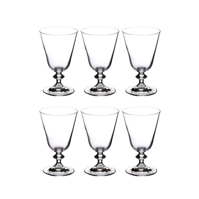 Bohemia Crystal bella Martini Glass Set, 260ml, Set of 6pcs, Transparent, Non Lead Crystal Glass | Martini Glass