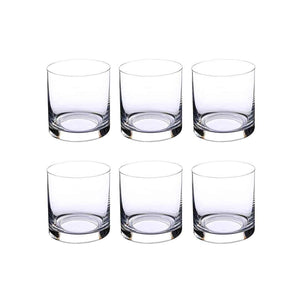 Bohemia Crystal Barline Whiskey Glass Set, 410ml, Set of 6pcs, Transparent, Non Lead Crystal Glass | Whiskey Glass