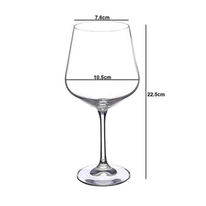 Wine Glass Set - Bohemia Crystal Sandra 570 ML Set of 6 pcs | Wine Glass