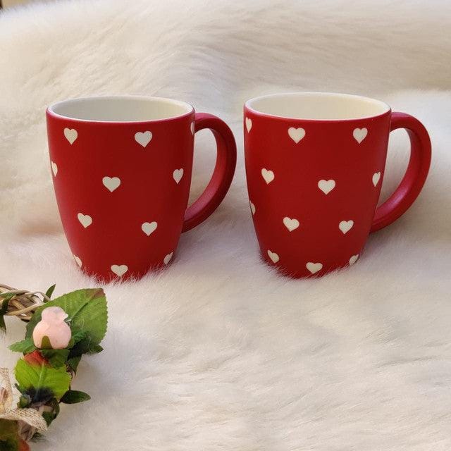 Stallion Barware Polycarbonate Unbreakable Coffee Mugs (Dipped in Love , 300 ml) - Set of 2 | Coffe Mug