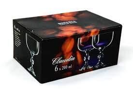 Bohemia Crystal Claudia Ice Cream Cup Set, 200ml, Set of 6pcs, Transparent, Non Lead Crystal Glass | Ice Cream Cup
