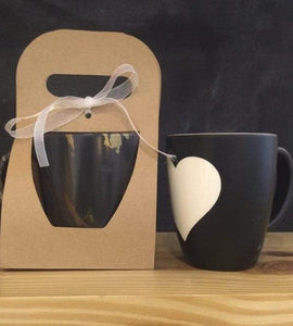 Stallion Barware Polycarbonate Unbreakable Coffee Mugs (Black Heart , 300 ml) - Set of 1 | Coffe Mug