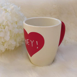 Stallion Barware Polycarbonate Unbreakable Coffee Mugs (Red Heart , 300 ml) - Set of 1 | Coffe Mug