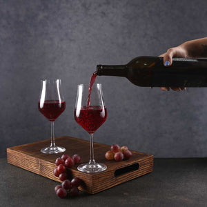 bohemia-crystal Tulipa Red Wine Glass Set , 350ml, Set of 6, Transparent