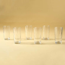 Load image into Gallery viewer, Uniglass Kyknos Imported Tall Water/Juice/Mocktail/Vodka/Cocktail Glasses Set, Transparent, 250ml, Set of 6