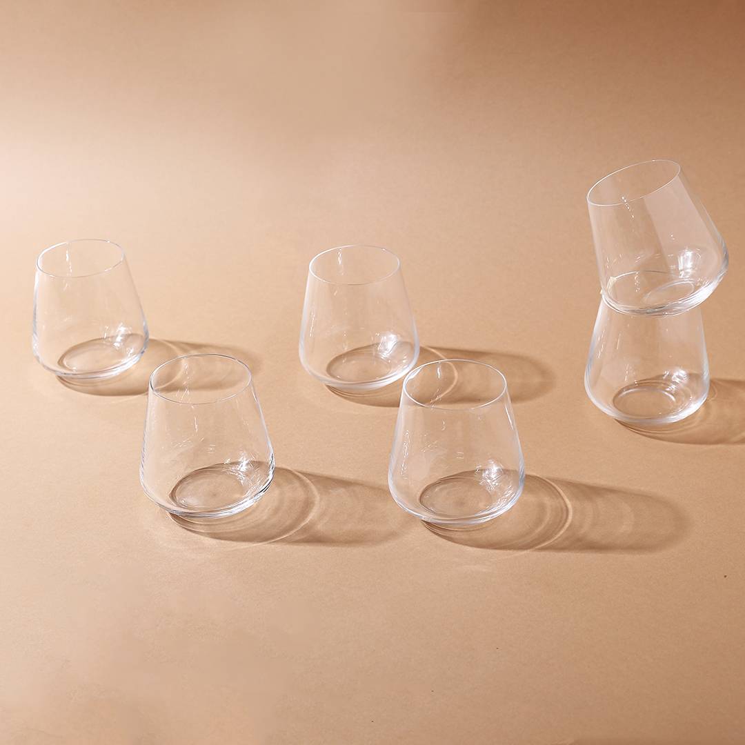 Bohemia Crystal Sandra Whiskey Glass Set, 290ml, Set of 6, Transparent