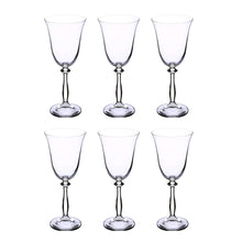 Load image into Gallery viewer, Wine Glass Set of 6, 250 ML, Bohemia Crystal Angela, Non Lead Crystal Glass | Wine Glass
