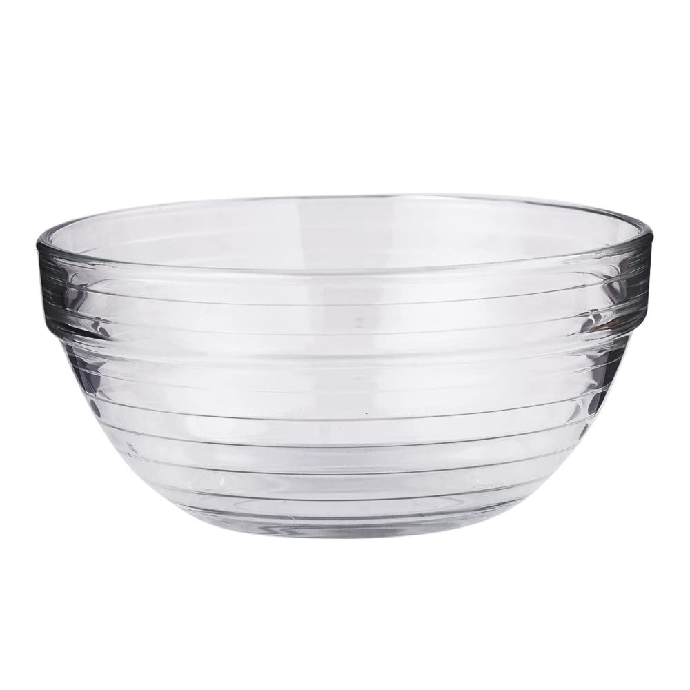 Smartserve Imported Kyklos Stackable Glass Bowl Lines Set, 370ml, Set of 6