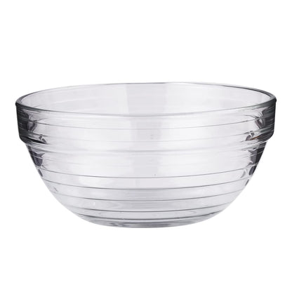 Smartserve Imported Kyklos Stackable Glass Bowl Lines Set, 370ml, Set of 6