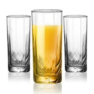 Uniglass Anthea Tall Water/Juice/Cocktail/Mocktail/Vodka/Drinking Glass Set (265ml ,Transparent) Set of 6