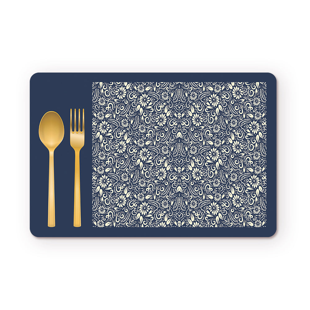 Smartserve Printed Rectangular MDF Wooden Placemats 11.5 x 17.5 Inch, D38