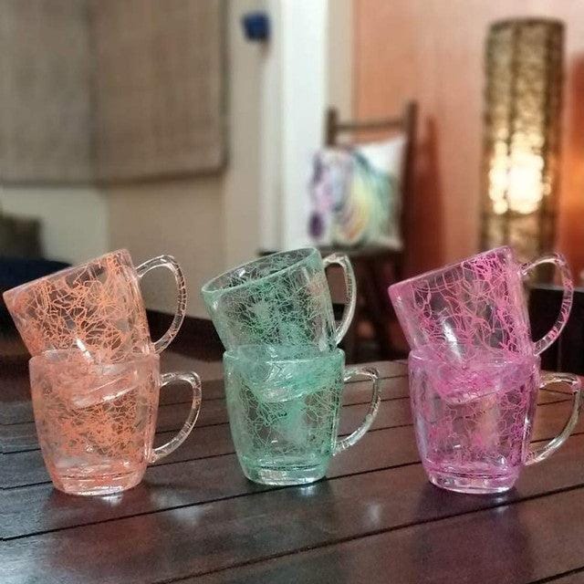 Stallion Barware Polycarbonate Unbreakable Tea Cups (Neon , 150 ml) - Set of 6 | Tea Cups