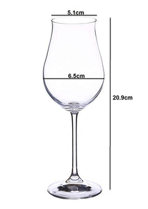 Wine Glass Set of 6, 250 ML, Bohemia Crystal Attimo, Non Lead Crystal Glass | Wine Glass