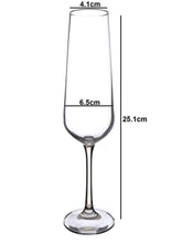 Load image into Gallery viewer, Bohemia Crystal Sandra Champagne Flute Set, 200ml, Set of 6pcs, Transparent, Non Lead Crystal Glass | Champagne Flute