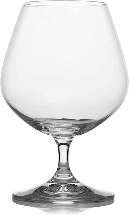 Bohemia Crystal Lara Brandy Glass Set, 400ml, Set of 6pcs, Transparent, Non Lead Crystal Glass | Brandy Glass