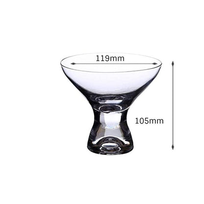 Bohemia Crystal Samba Ice Cream Cup Set, 330ml, Set of 6pcs, Transparent, Non Lead Crystal Glass | Ice Cream Cup