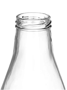 SmartServe Small Glass Water Bottle Set, 300ml, Set of 4, Transparent
