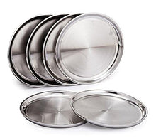 Load image into Gallery viewer, Sanjeev Kapoor Double Walled Stainless Steel Dinner Plates, 6-Pieces | Dinner Plate
