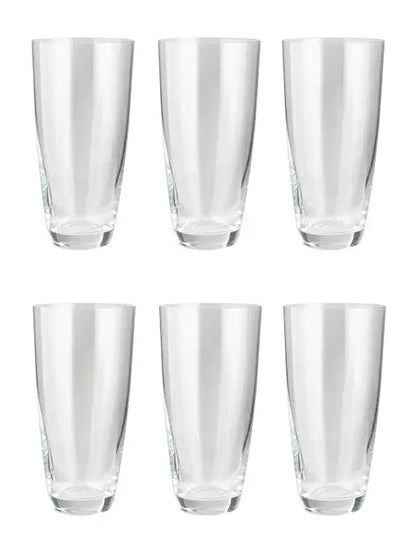 Bohemia Crystal Kate Tall Cocktail/Juice/Mocktail/Vodka Glass Set, 350ml, Set of 6