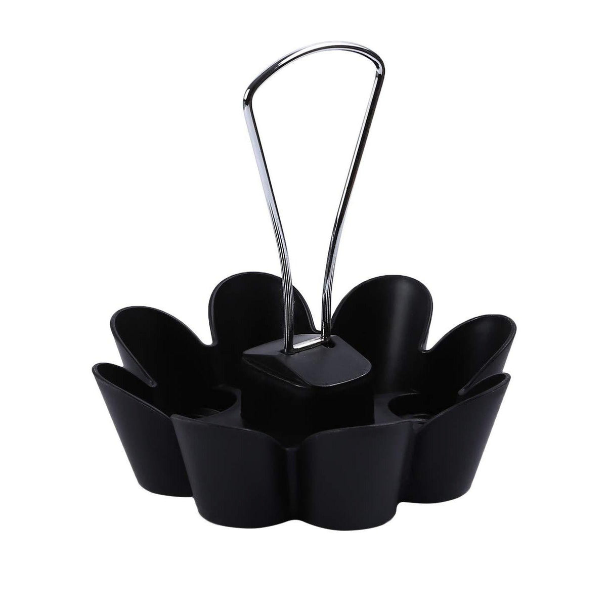 Treadeu Spice Rack Trudeau Glass Bottle Flower Spice Rack Set, Set of 8, Black ...